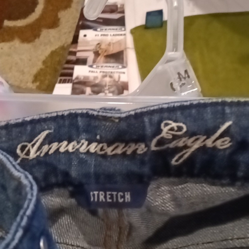 FINAL PRICE American Eagle blue denim skinny stretch jeans Size 2